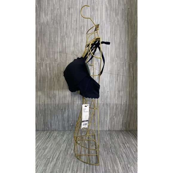 SUNDAZED Woman’s Nixie Underwire Bra-Sized Halter Bikini Top Black SZ 34D - Picture 4 of 7